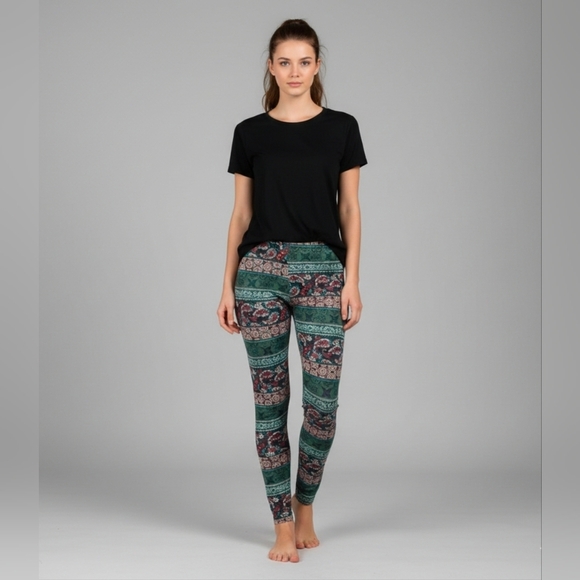 Boho Colorful Patterned Leggings - Picture 1 of 6